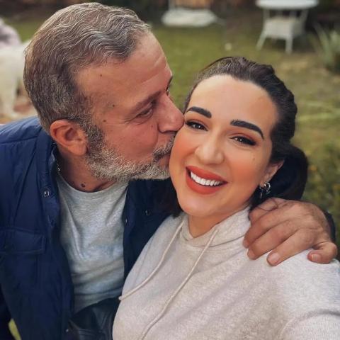 شريف منير وابنته أسما - صورة من انستقرام