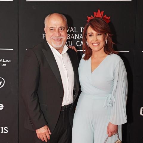 تقلا شمعون وزوجها طوني فرج الله - صورة من السوشيال ميديا