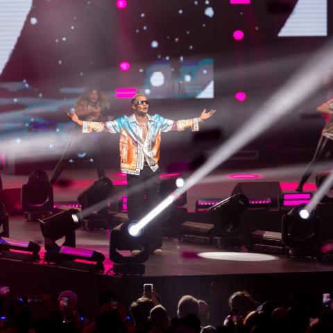 محمد رمضان من حفله بموسم الجيمرز بالرياض