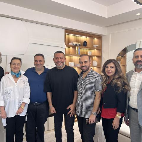 زياد برجي مع لجنة أعضاء الموريكس دور - صورة من حساب جمال فياض على إكس