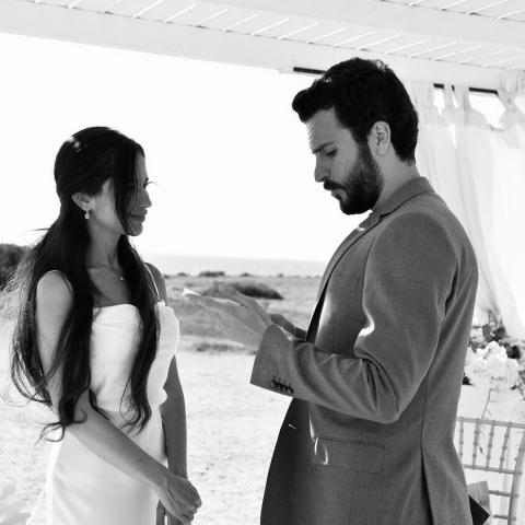 مهند الحمدي و فرح مراد من عقد قرانهما - صورة من انستقرام