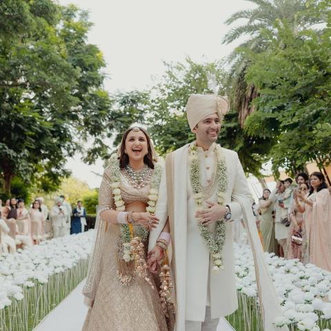 من حفل زفاف بارينيتي شوبرا و راغاف تشادا