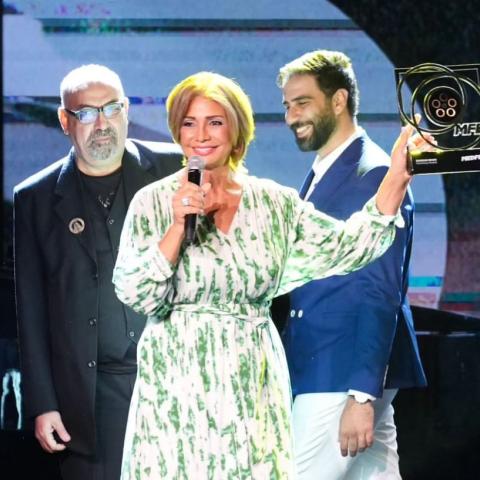 سوسن بدر من تكريمها من حفل ميدفست مصر