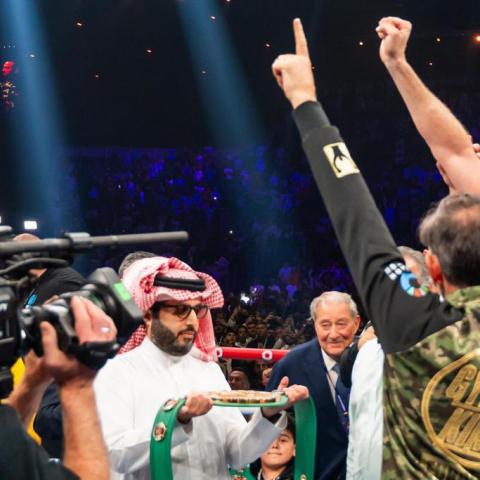 معالي المستشار تركي آل الشيخ وتايسون فيوري - صورة من X