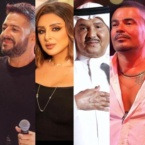 عمرو دياب ومحمد عبدو وأنغام ومحمد حماقي - إنستغرام