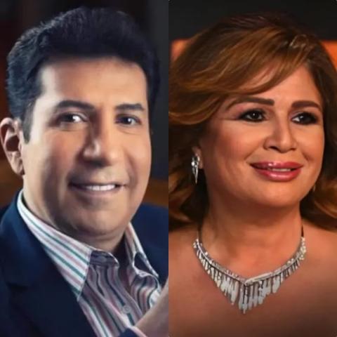 الهام شاهين - هاني رمزي - صورة من السوشيال ميديا