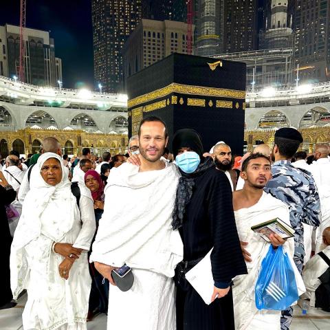 ريهام حجاج وزوجها محمد حلاوة