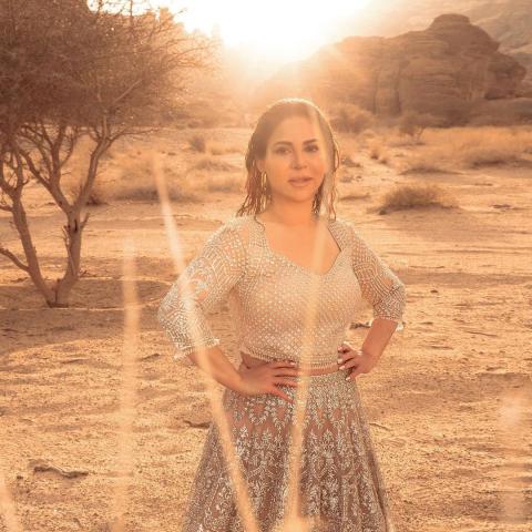 نوال الكويتية من العلا - صورة من انستقرام