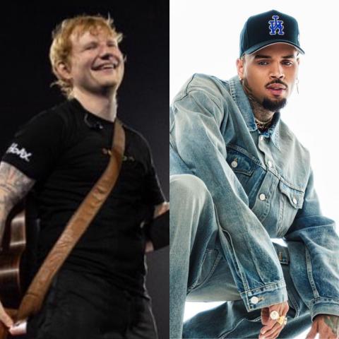 كريس براون وإد شيرين - إنستغرام