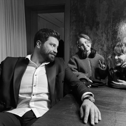 معتصم النهار ولين برنجكجي وابنتهما - صورة من إنستقرام