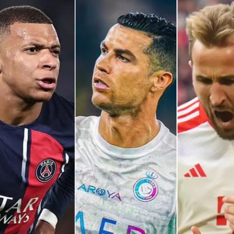 هاري كين و كريستيانو رونالدو و كيليان مبابي - منصة اكس
