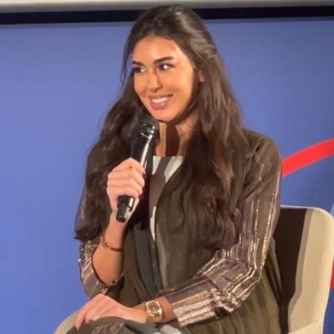 ياسمين صبري - صورة من جلسة حوارية بفعاليات مهرجان البحر الأحمر السينمائي