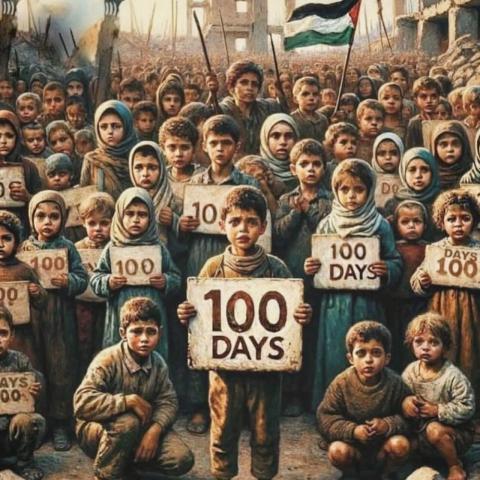 100 يوم على حرب غزة - صورة من السوشيال ميديا