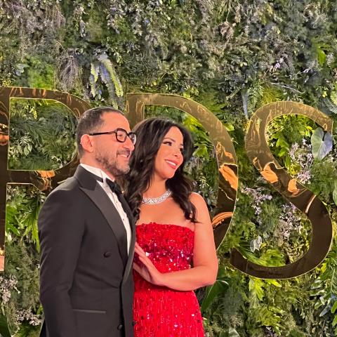 منى زكي وأحمد حلمي في حفل JOY AWARDS