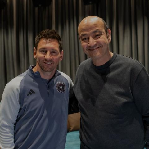 ليونيل ميسي وعمرو أديب - تويتر