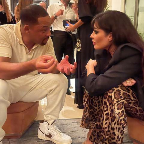 نادين نجيم برفقة ويل سميث - صورة من انستقرام