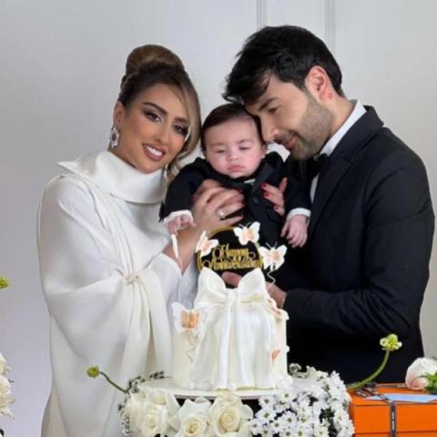 عقيل الرئيسي و فرح الهادي وابنهما - صورة من انستقرام