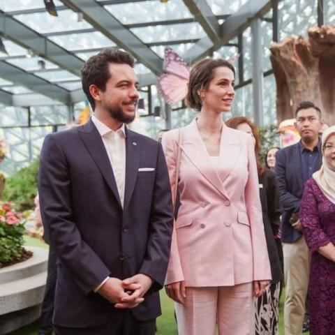 الأمير الحسين بن عبدالله والأميرة رجوة الحسين