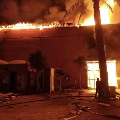 حريق داخل لوكشين مسلسل الكبير اوي