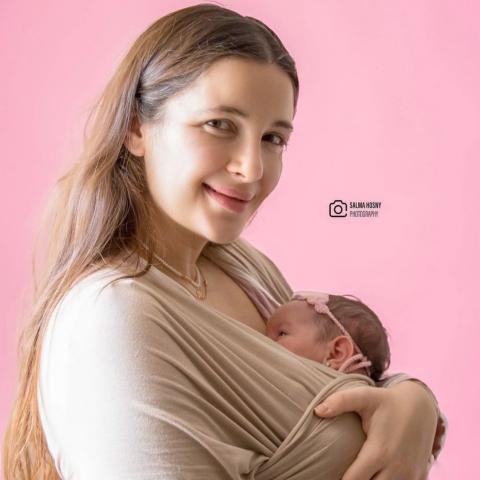 شام الذهبي مع طفلتها جيهان - إنستغرام