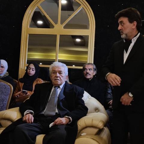 سليم صبري - من عزاء الراحلة ثناء دبسي في دمشق