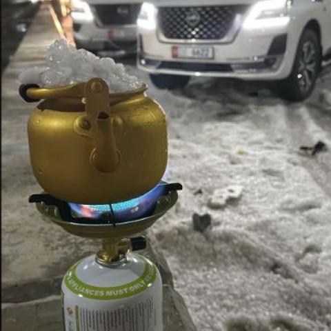 صورة من أمطار الإمارات وثلوج العين