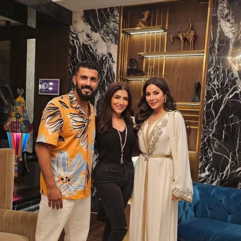 لجين عمران ومي عمر ومحمد سامي - صورة من إنستقرام