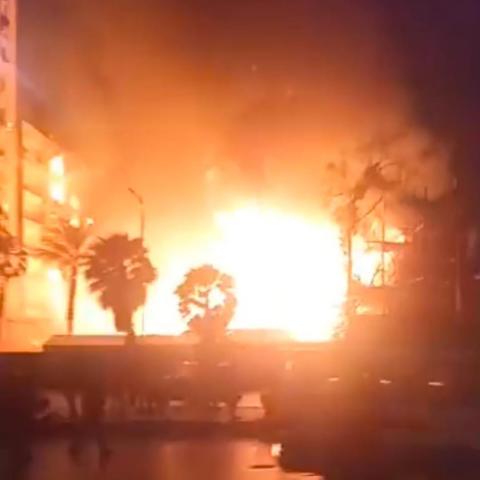 حريق بـ لوكشين تصوير المعلم