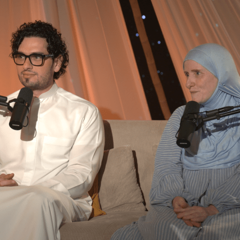 إبراهيم الصمادي ووالدته