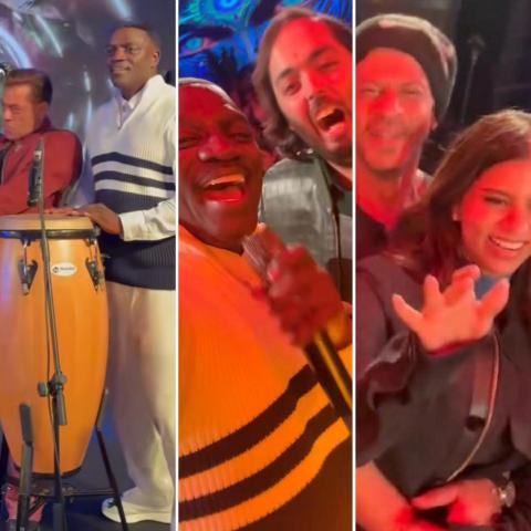 إيكون و سلمان خان و شاروخان مع ابنته سوهانا - صورة معدلة