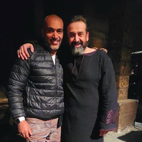 أحمد عبد اللاه مع كريم عبد العزيز - من كواليس الحشاشين