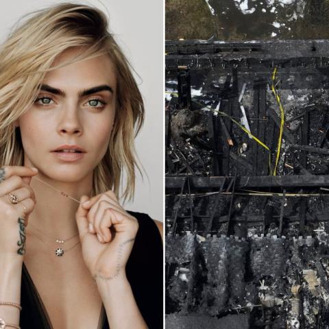 منزل كارا ديليفين في لوس أنجلوس دمر في حريق هائل