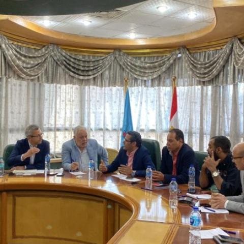 من اجتماع نقابتي الصحفيين والممثلين - صورة متداولة