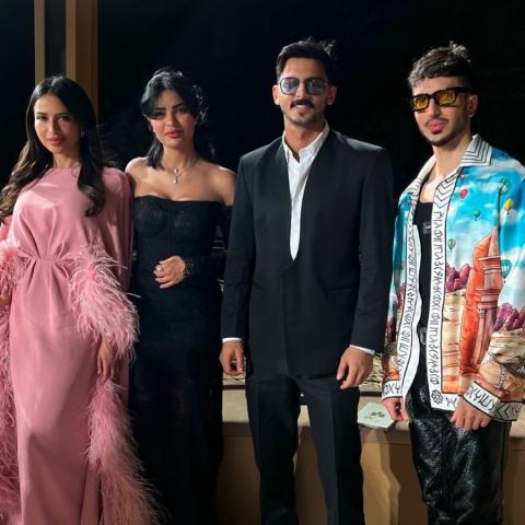 محمد الشهري ، محمد خوجة ، ميلا الزهراني ولمى العقيل  - صورة من انستقرام