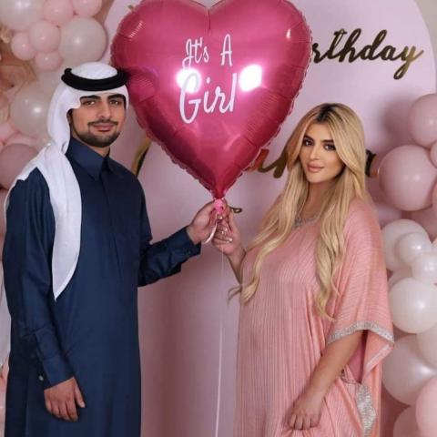 الشخة مهرة وزوجها الشيخ مانع بن محمد -صورة من انستقرامن