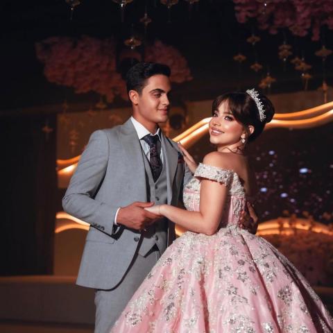 بيسان اسماعيل و محمود ماهر من حفل خطوبتهما - صورة من انستقرام