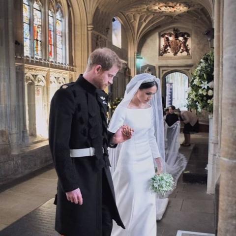 صورة من زفاف هاري وميغان