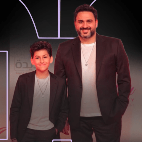 أكرم حسني وابنه ياسين