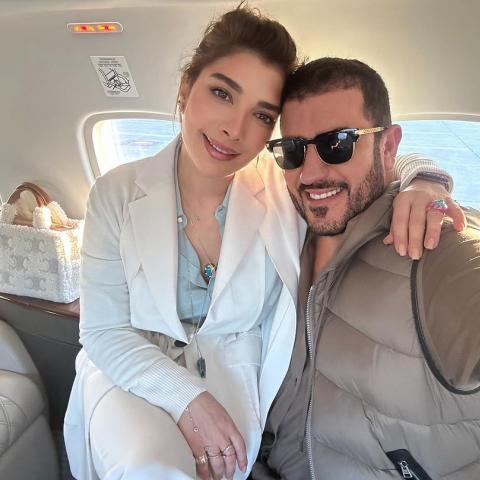 أصالة مع زوجها فائق حسن - صورة من إنستقرام