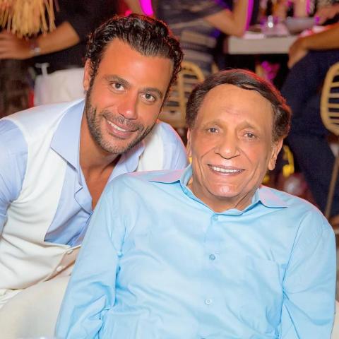 عادل إمام وابنه محمد - صورة من السوشيال ميديا