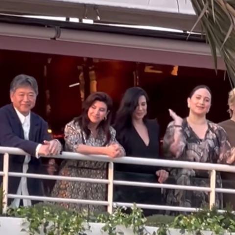 نادين لبكي الى جانب لجنة تحكيم مهرجان كان - صورة معدلة