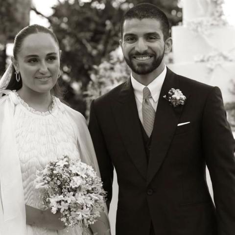 علي ناصر  جودة و عروسه تمارة - صورة من انستقرام