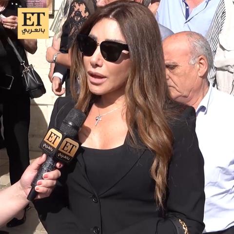 نجوى كرم من عزاء وجنازة الراحل طوني صوايا