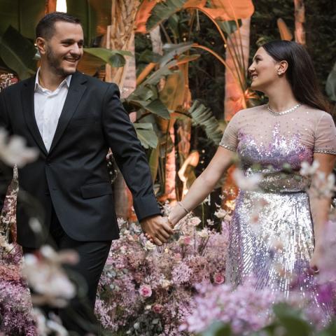 دانا الحلاني و خطيبها آلان سعد - صورة من إنستقرام