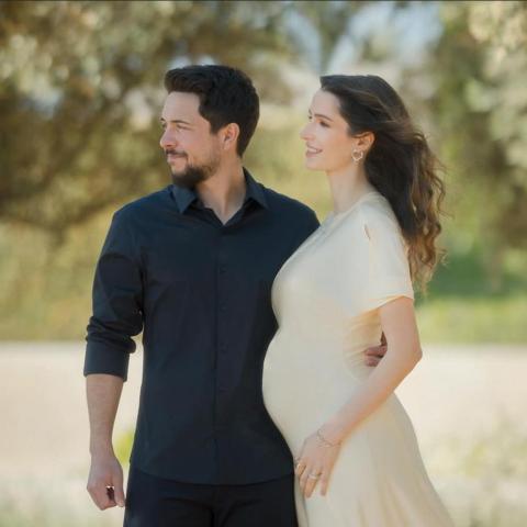 الأمير الحسين بن عبدالله الثاني والأميرة رجوة الحسين