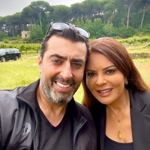 كارمن لبس و باسم ياخور - صورة من إكس