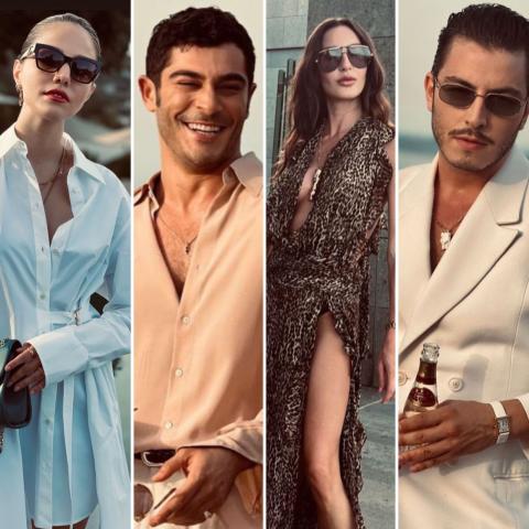 بوراك دينيز  مع مشاهير تركيا- صورة معدلة من السوشيال ميديا