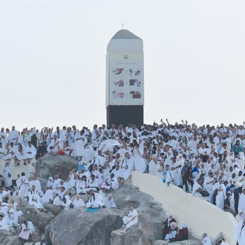 الحجاج في يوم عرفة - صورة من حساب وزارة الحج والعمرة على إكس