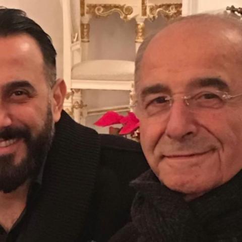 قصي خولي مع والده الراحل - صور ة معدلة من انستقرام