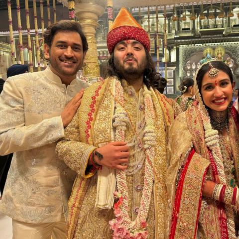 من اليوم 3 لحفل زفاف أمباني - صورة من حساب Sakshi Singh على إنستقرام